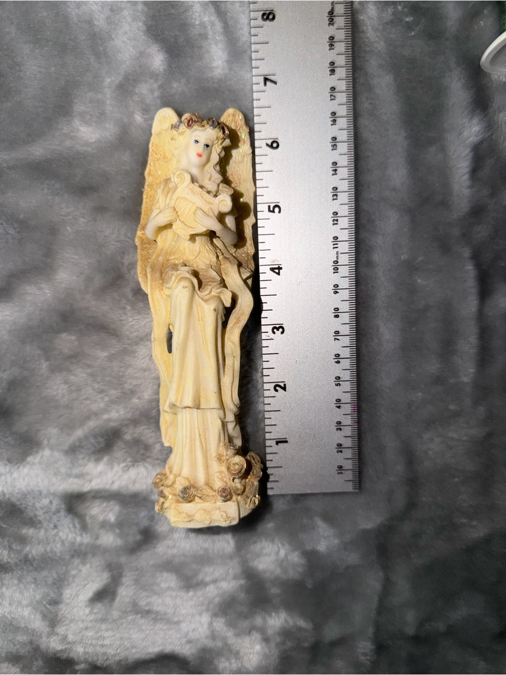 Cream Angel Sculpture Decorative Figurine by